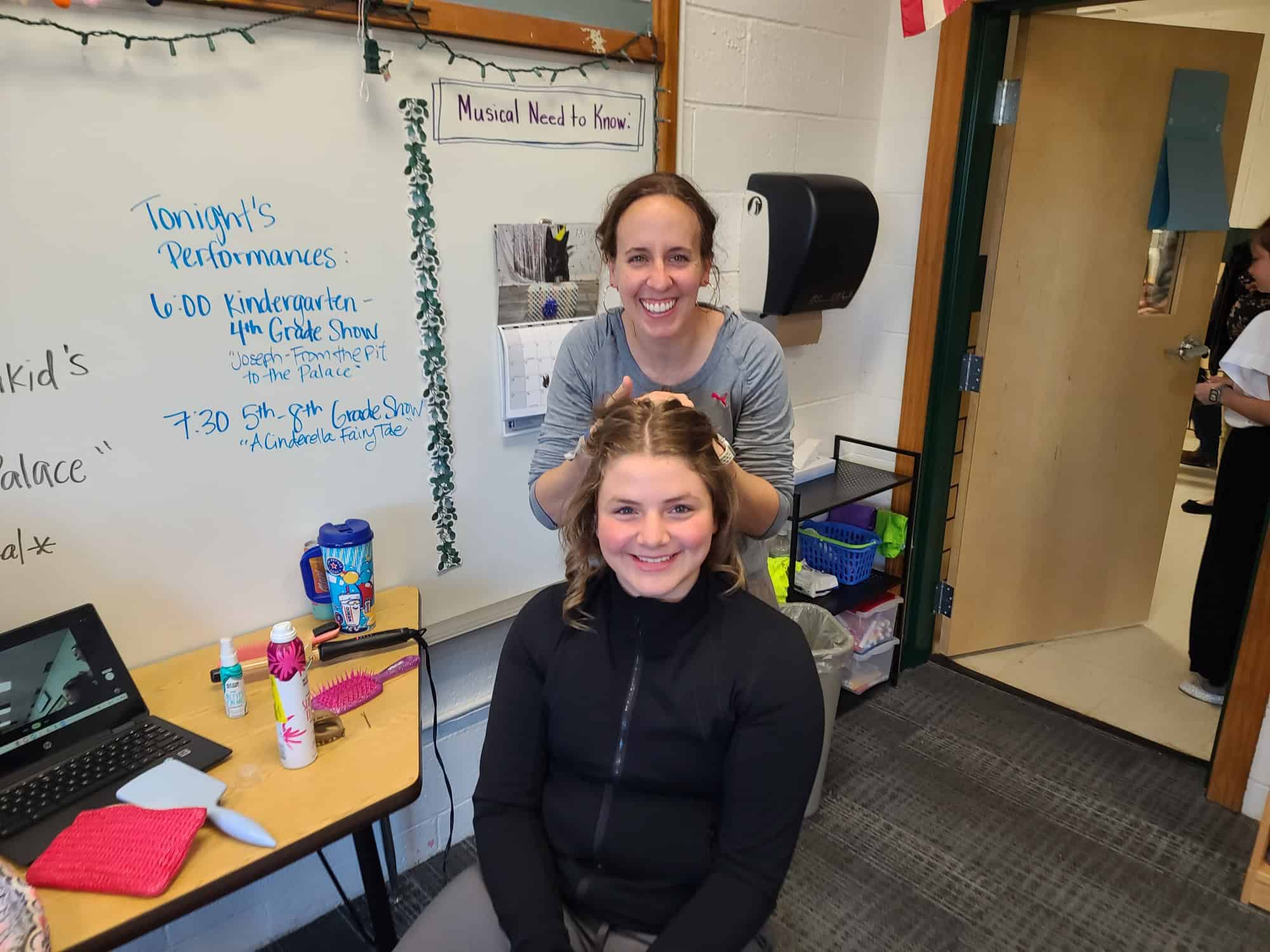 Children prepare for a school play at New Era Christian
