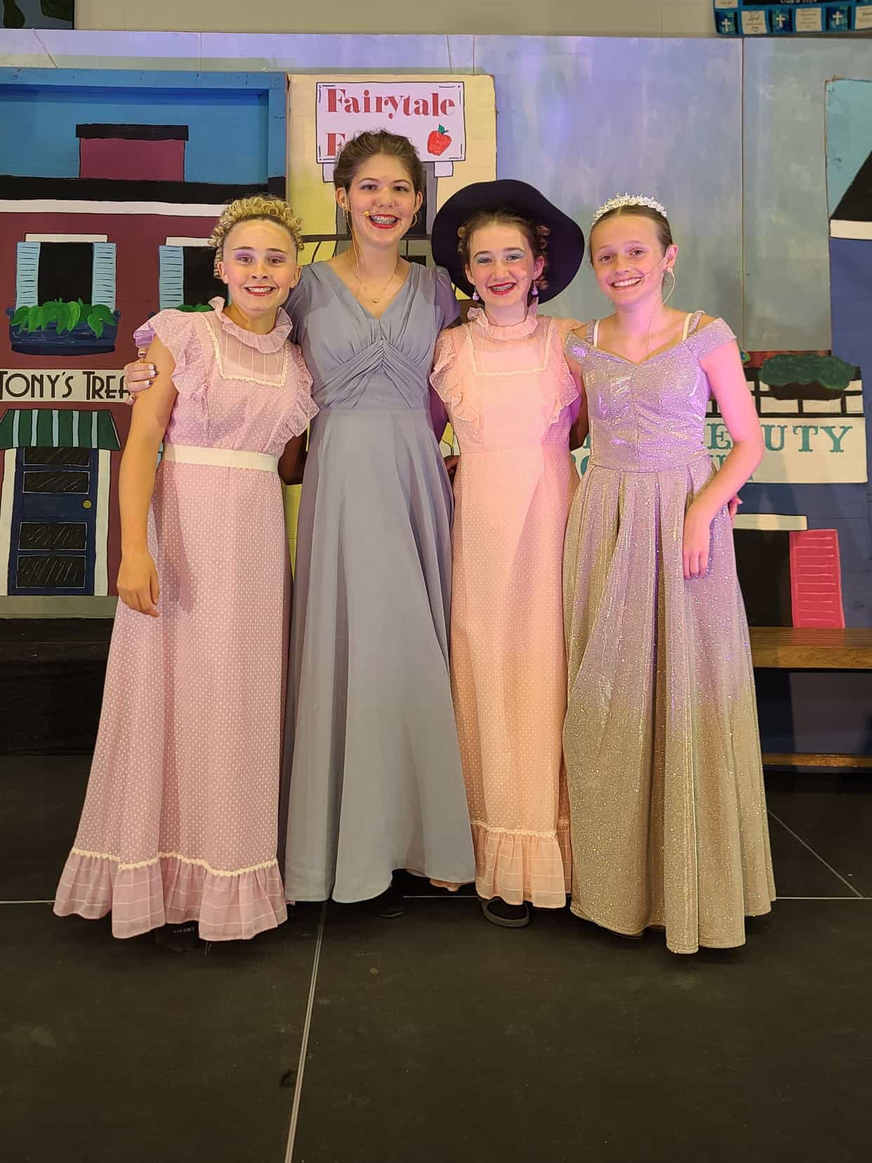 Children prepare for a school play at New Era Christian