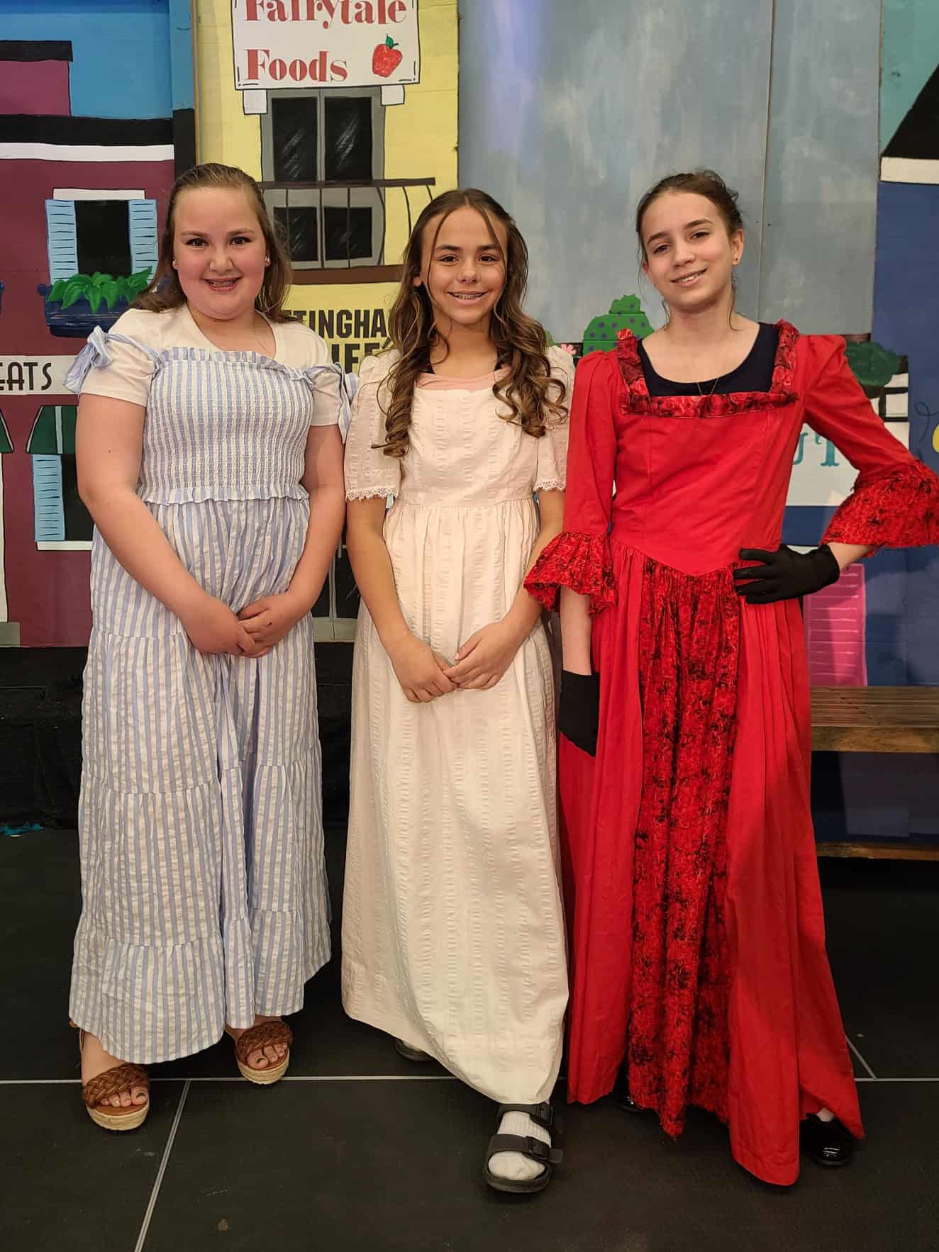 Children prepare for a school play at New Era Christian